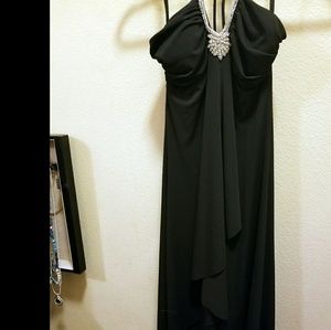 Superstition black ruffled formal dress